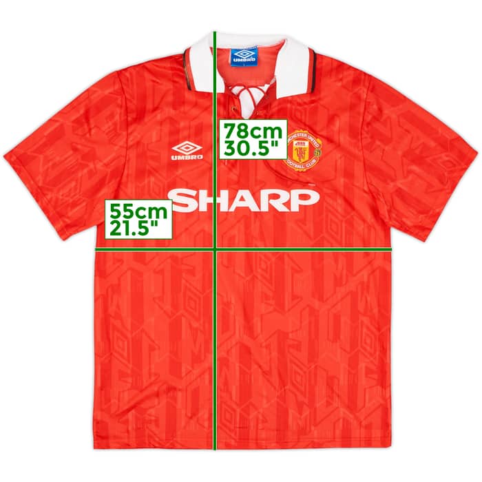 1992-94 Manchester United Home Shirt Cantona #7 - 6/10 - (L)