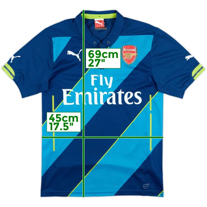 2014-15 Arsenal Third Shirt Arteta #8 - 8/10 - (XS)