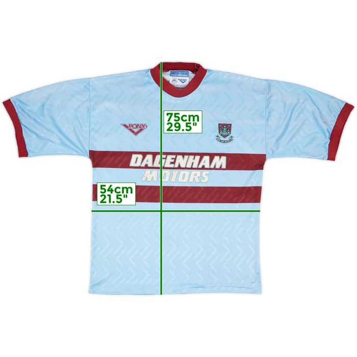 1993-95 West Ham Away Shirt - 9/10 - (M)