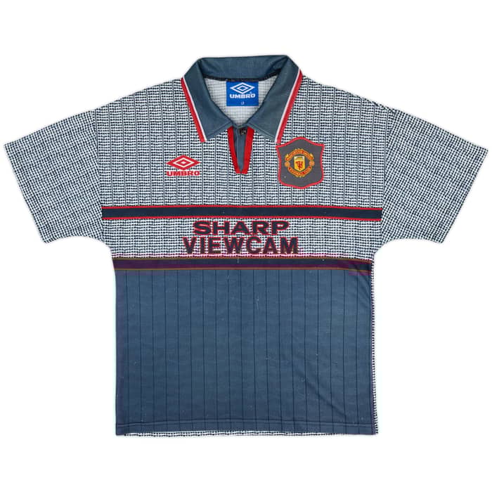 1995-96 Manchester United Away Full Kit - 9/10 - (L.Boys)
