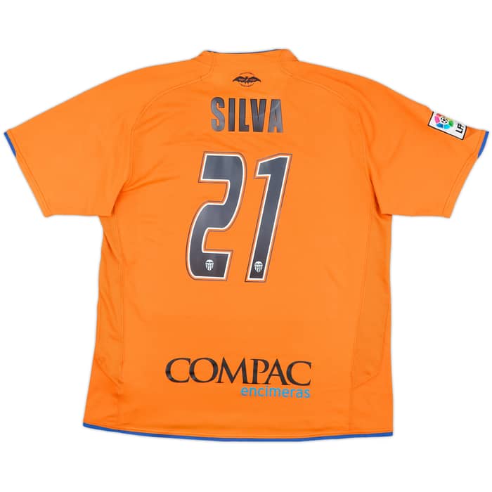 2007-08 Valencia Away Shirt Silva #21 - 5/10 - (L)