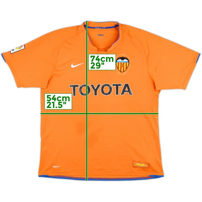 2007-08 Valencia Away Shirt Silva #21 - 5/10 - (L)