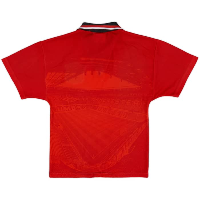 1994-96 Manchester United Home Full Kit - 8/10 - (S.Boys)