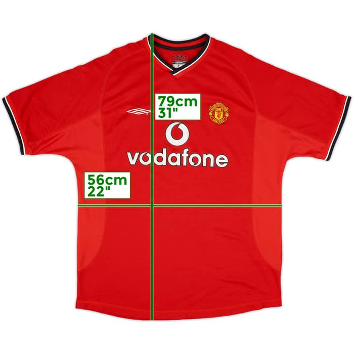 2000-02 Manchester United Home Shirt Cole #9 - 5/10 - (L)