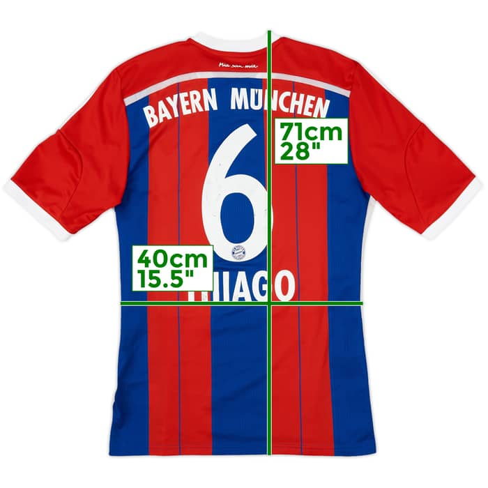 2014-15 Bayern Munich Home Shirt Thiago #6 - 5/10 - (S)