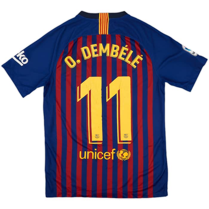 2018-19 Barcelona Home Shirt 0. Dembele #11 - 5/10 - (S)