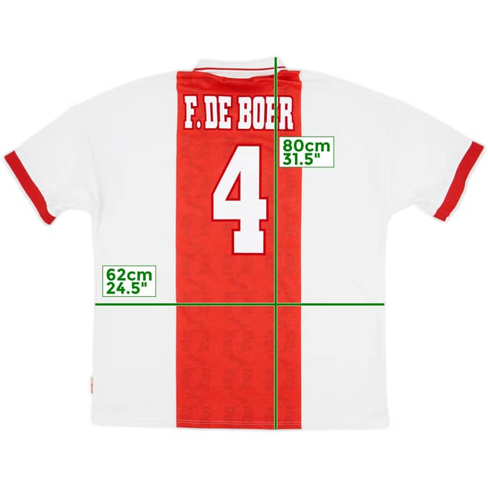 1998-99 Ajax Home Shirt F.De Boer #4 - 8/10 - (XXL)