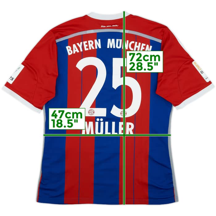 2014-15 Bayern Munich Home Shirt Muller #25 - 7/10 - (M)