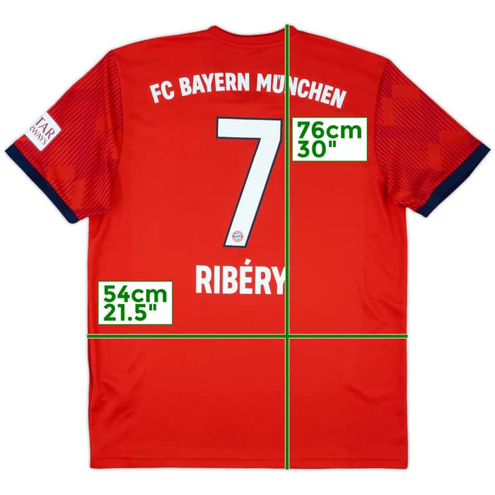 2018-19 Bayern Munich Home Shirt Ribery #7 - 10/10 - (L)