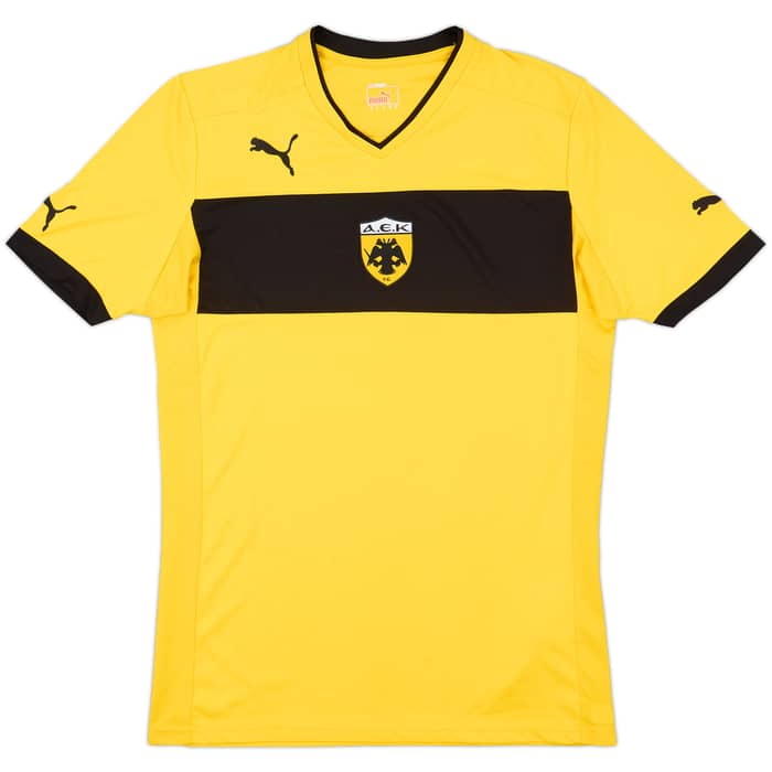 2012-13 AEK Athens Home Shirt - 8/10 - (L)