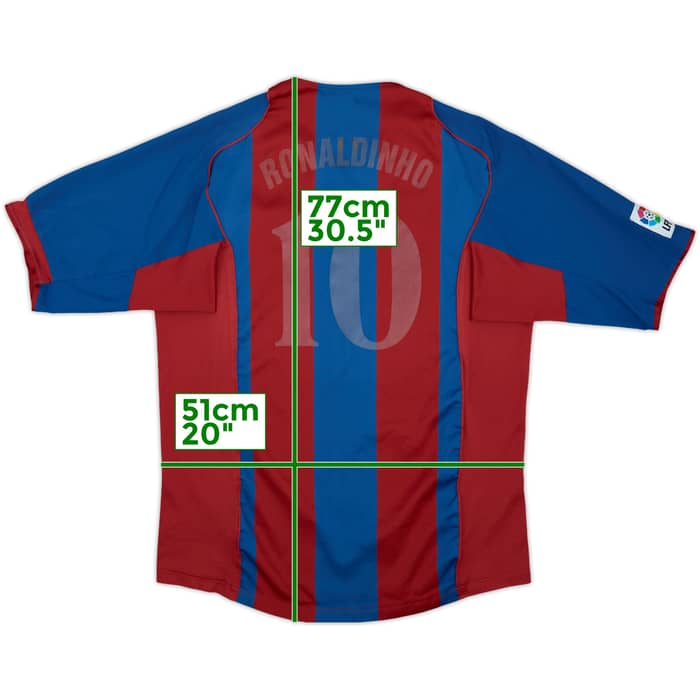 2005-06 Barcelona Home Shirt Ronaldinho #10 - 4/10 - (L)