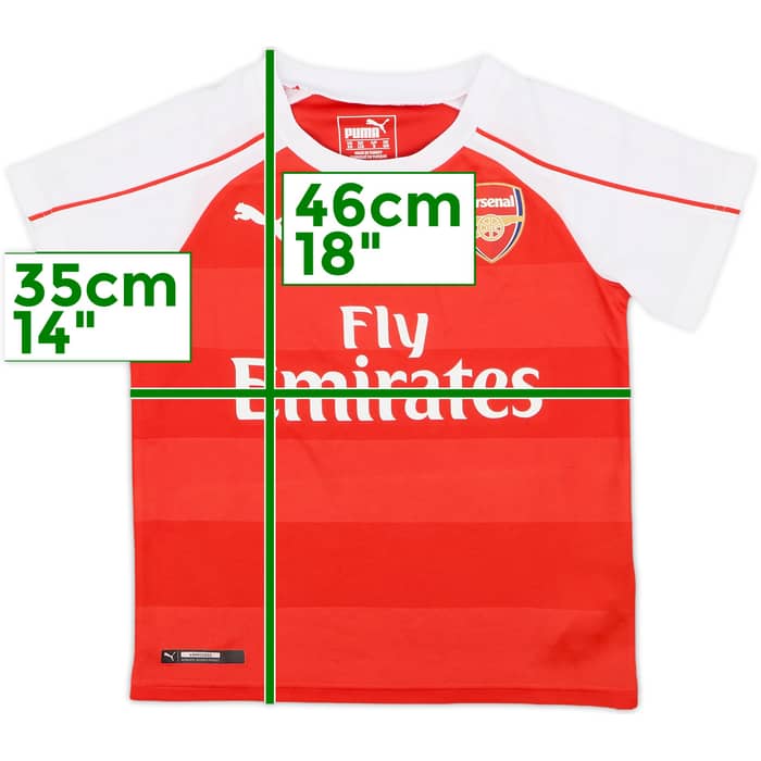 2015-16 Arsenal Home Shirt - 9/10 - (5-6 Years)
