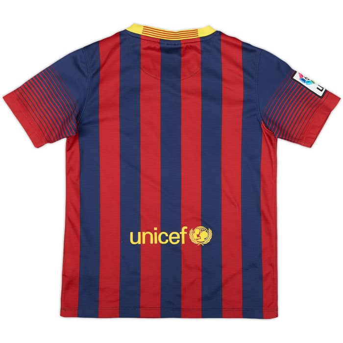 2013-14 Barcelona Home Shirt - 7/10 - (M.Boys)