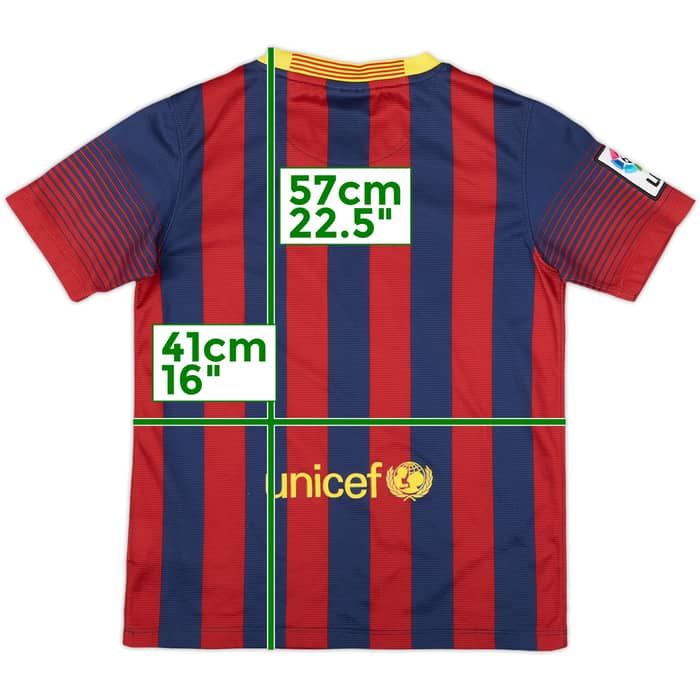 2013-14 Barcelona Home Shirt - 7/10 - (M.Boys)
