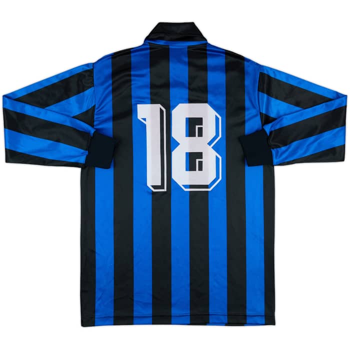 1990-91 Atalanta Match Issue Home L/S Shirt #18
