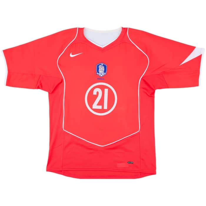 2004-06 South Korea Home Shirt J S Park #21 - 8/10 - (M)