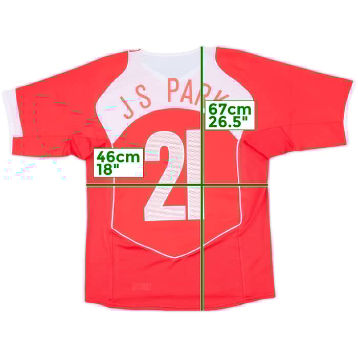 2004-06 South Korea Home Shirt J S Park #21 - 8/10 - (M)