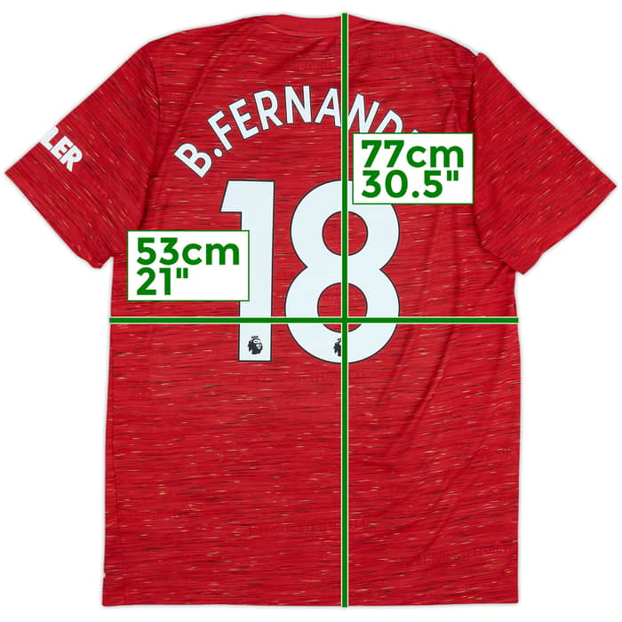2020-21 Manchester United Home Shirt B.Fernandes #18 - 5/10 - (L)