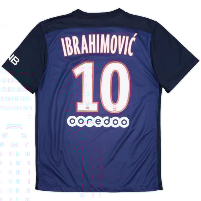 2015-16 Paris Saint-Germain Home Shirt Ibrahimovic #10 - 9/10 - (M)