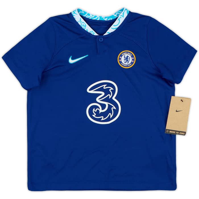 2022-23 Chelsea Home Shirt & Shorts Mount #19 (5-6 Years)