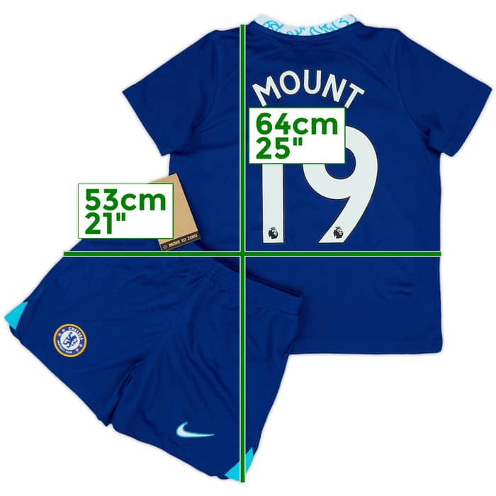 2022-23 Chelsea Home Shirt & Shorts Mount #19 (5-6 Years)