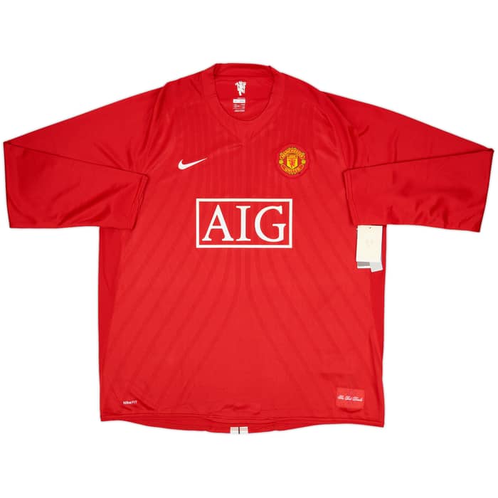2007-09 Manchester United Home L/S Shirt Ronaldo #7 (XXL)