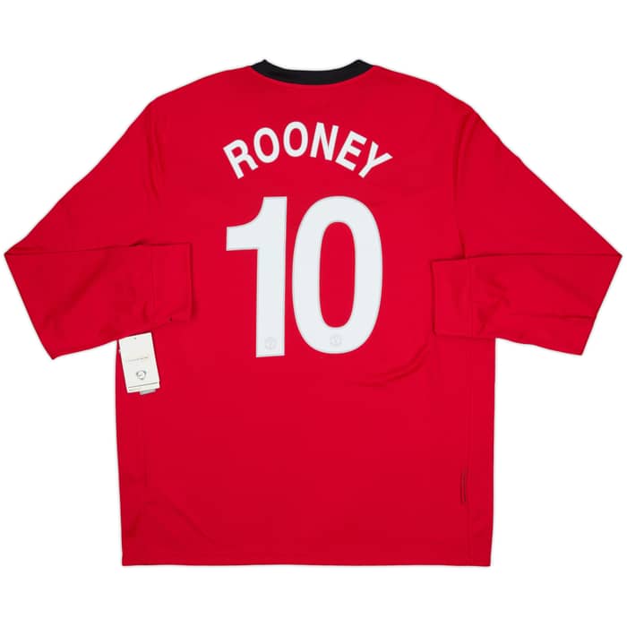 2009-10 Manchester United Home L/S Shirt Rooney #10 (XL)