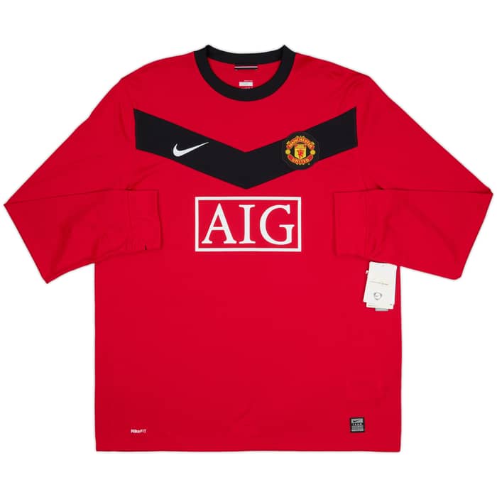 2009-10 Manchester United Home L/S Shirt Rooney #10 (XL)