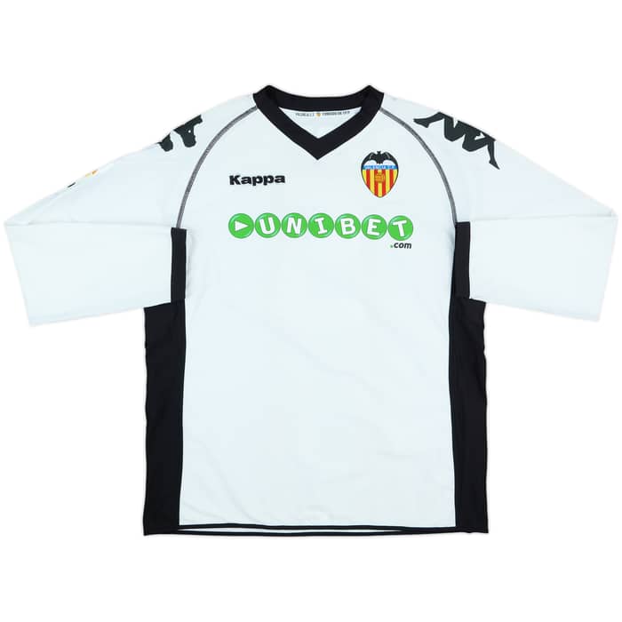 2010-11 Valencia Player Issue Home L/S Shirt M.Topal #5