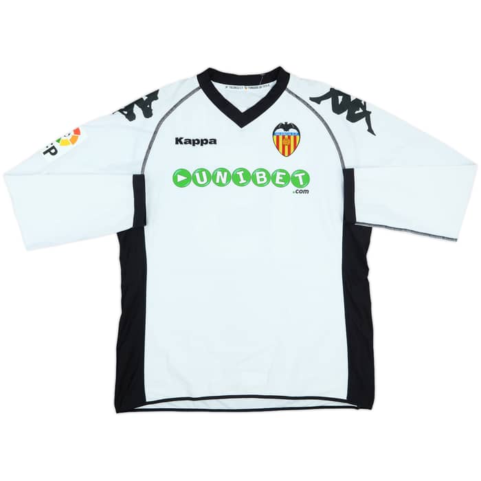 2010-11 Valencia Player Issue Home L/S Shirt Dealbert #15
