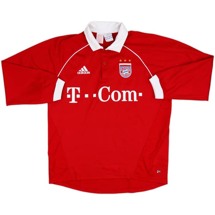 2005-06 Bayern Munich Home L/S Shirt - 8/10 - (XL.Boys)