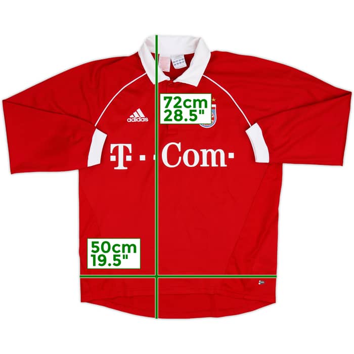 2005-06 Bayern Munich Home L/S Shirt - 8/10 - (XL.Boys)