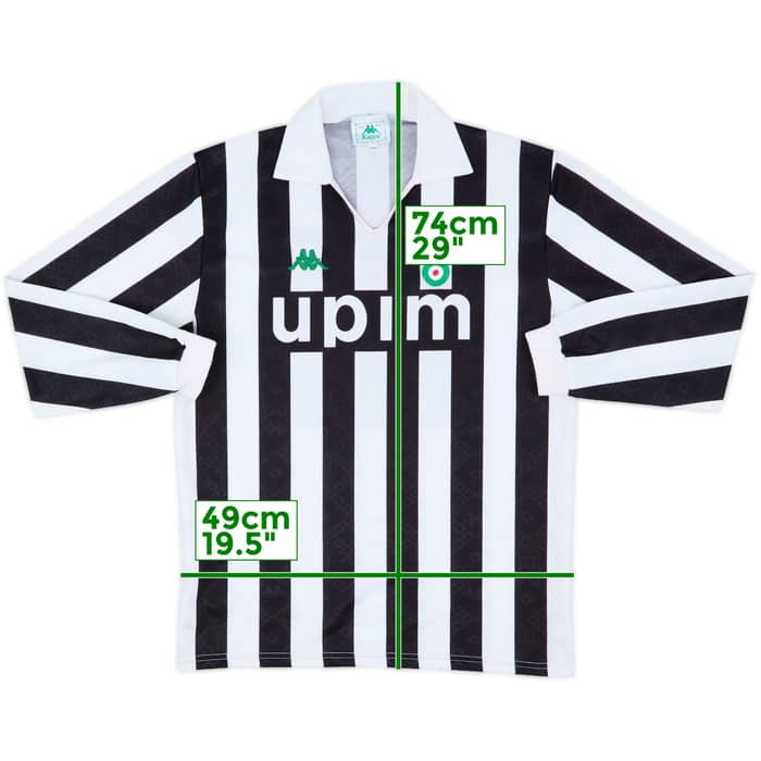 1991-92 Juventus Home L/S Shirt - 9/10 - (XL)