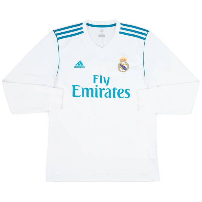 2017-18 Real Madrid Home L/S Shirt Ronaldo #7 - 7/10 - (M)