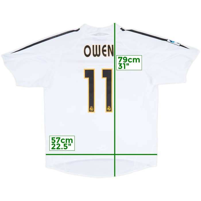 2004-05 Real Madrid Home Shirt Owen #11 - 7/10 - (L)