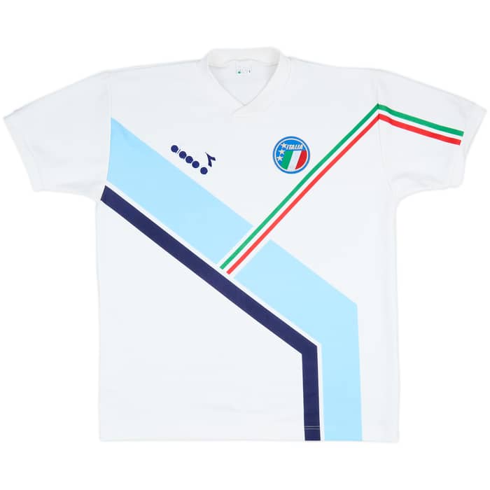 1986-90 Italy Diadora Training Shirt - 5/10 - (M)
