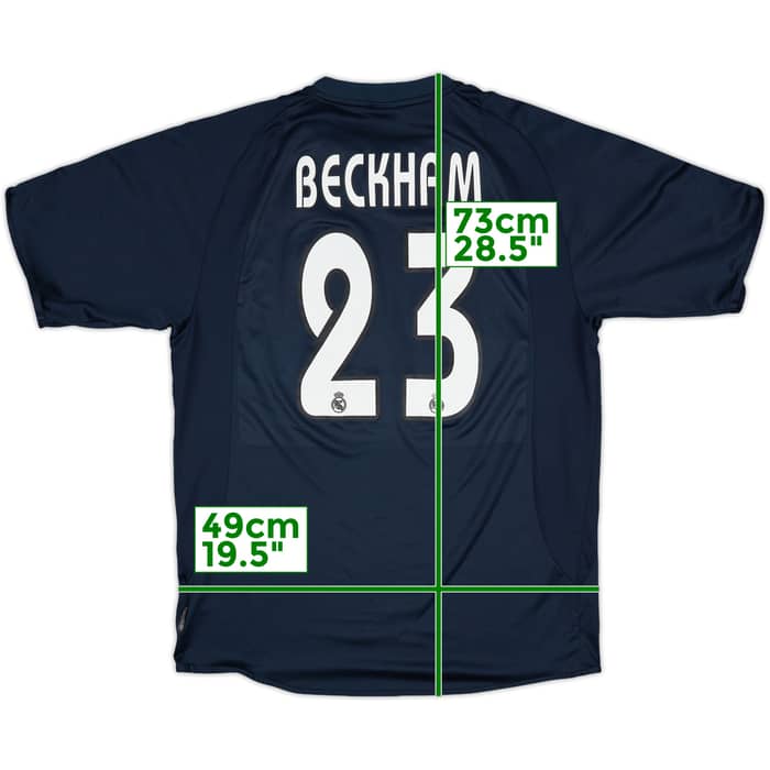 2003-04 Real Madrid Away Shirt Beckham #23 - 6/10 - (M)