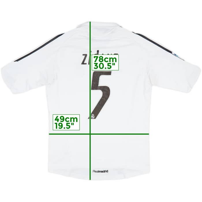 2005-06 Real Madrid Home Shirt Zidane #5 - 6/10 - (M)