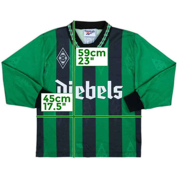 1995-96 Borussia Monchengladbach Away L/S Shirt - 9/10 - (XS)