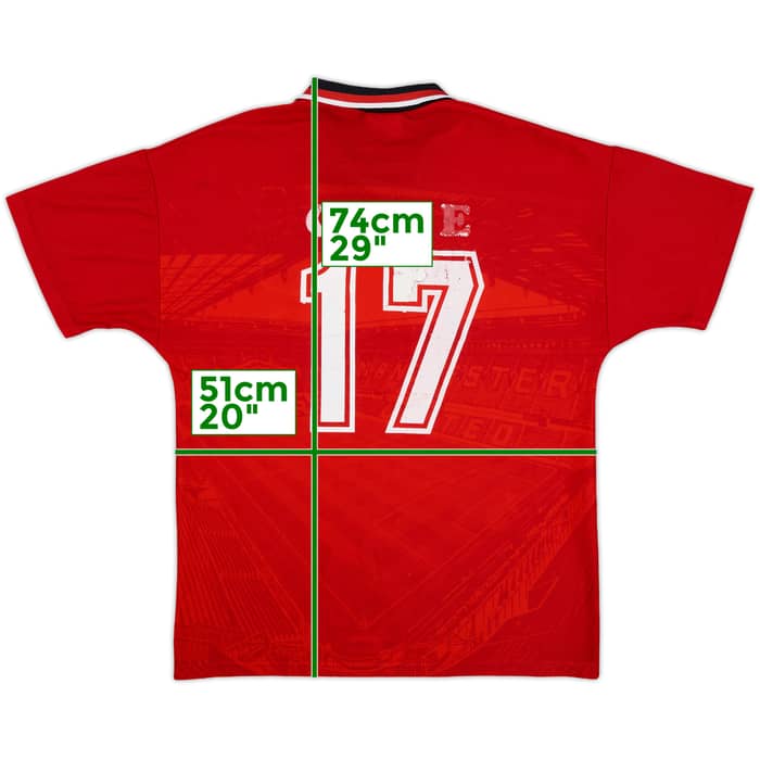 1994-96 Manchester United Home Shirt Cole #17 - 4/10 - (M)