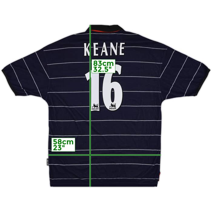 1999-00 Manchester United Away Shirt Keane #16 (XL)