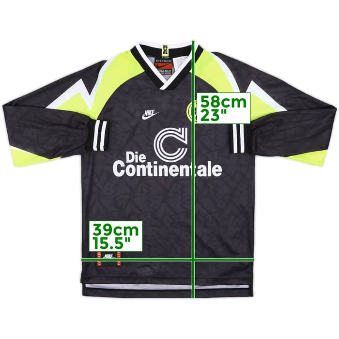 1995-96 Borussia Dortmund Deutscher Meister Away L/S Shirt - 9/10 - (L.Boys)