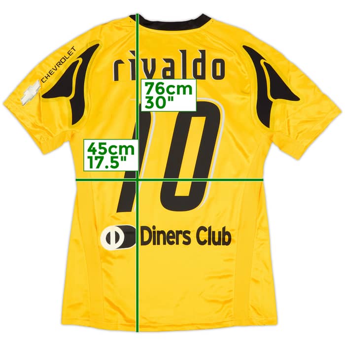 2007-08 AEK Athens Home Shirt Rivaldo #10 (M)