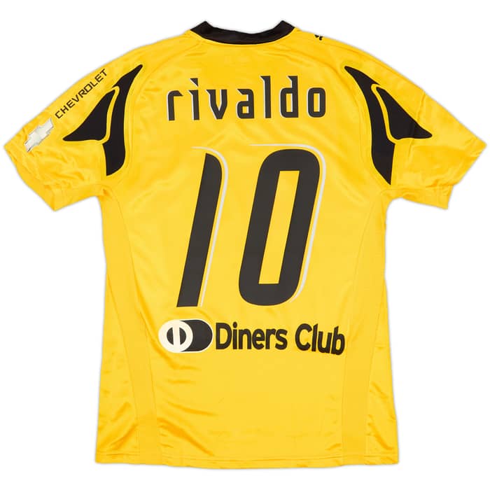 2007-08 AEK Athens Home Shirt Rivaldo #10 (M)