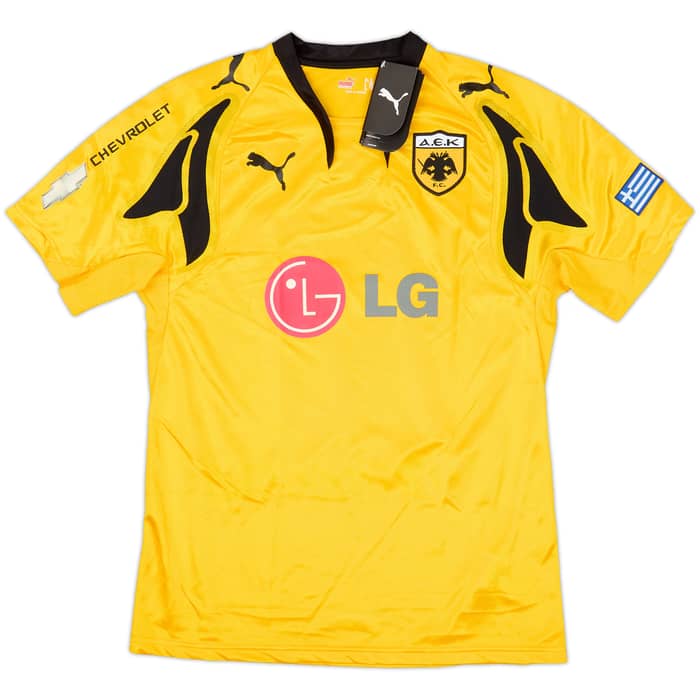 2007-08 AEK Athens Home Shirt Rivaldo #10 (M)