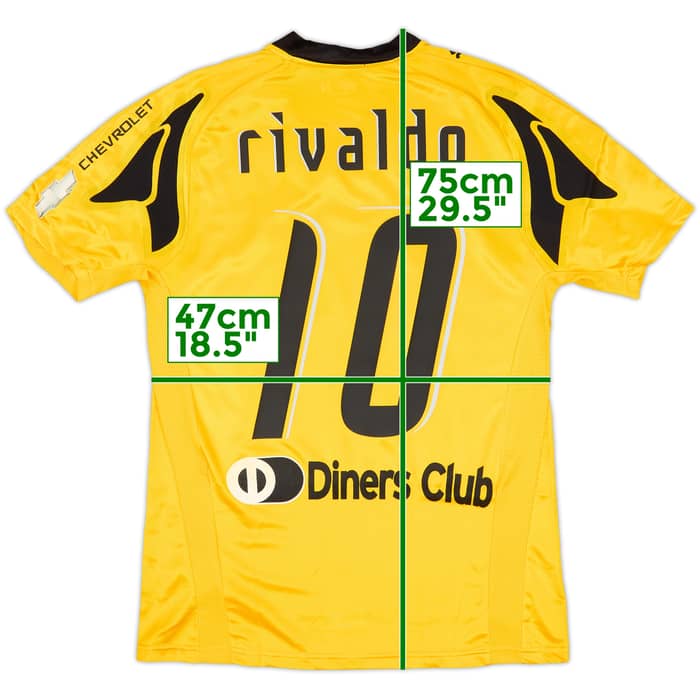 2007-08 AEK Athens Home Shirt Rivaldo #10 (M)
