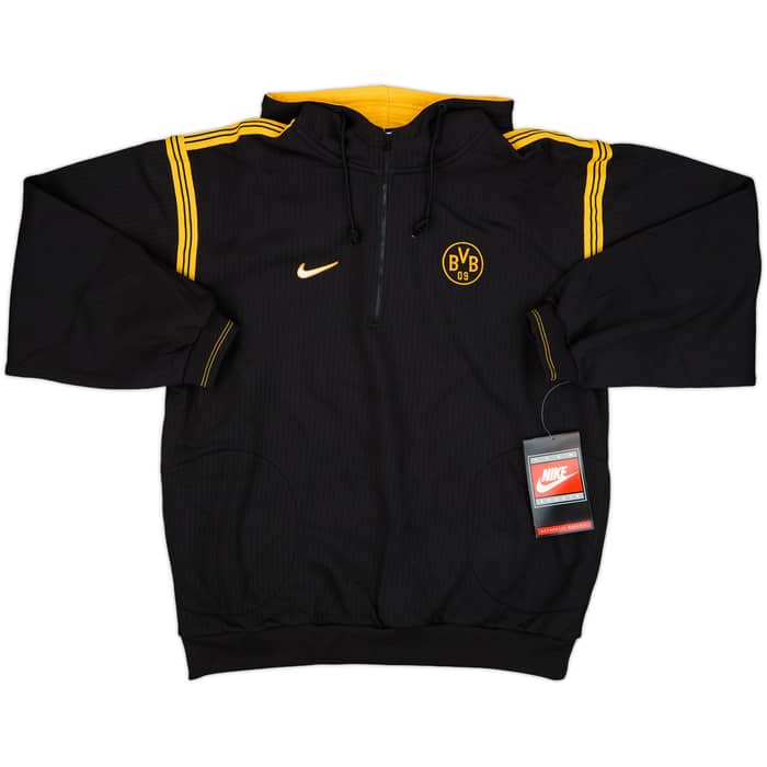 1998-00 Borussia Dortmund Nike 1/4 Zip Hooded Sweat Top (L)