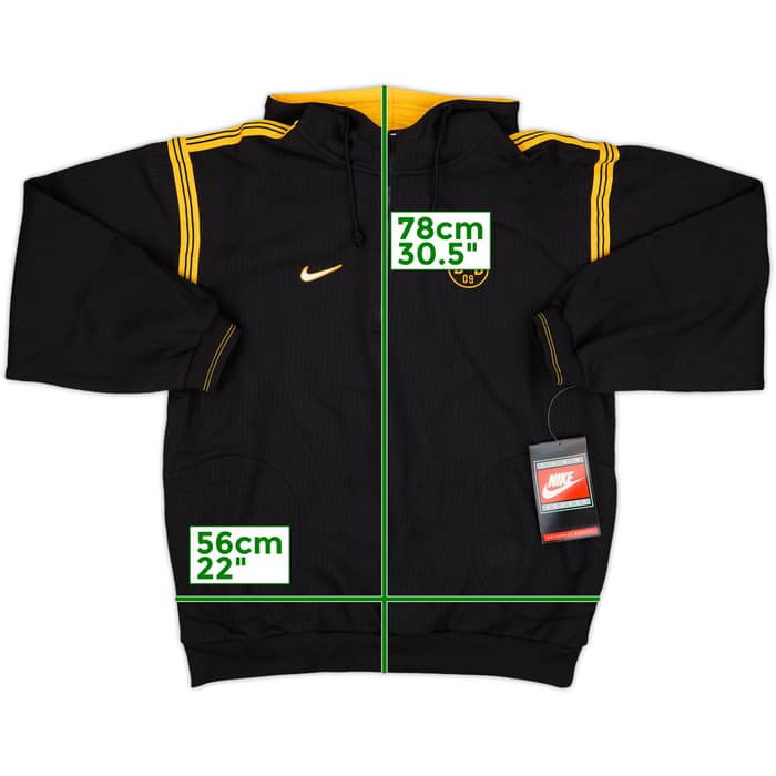 1998-00 Borussia Dortmund Nike 1/4 Zip Hooded Sweat Top (L)