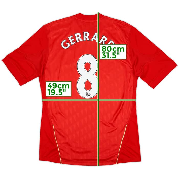 2010-12 Liverpool Home Shirt Gerrard #8 (M)
