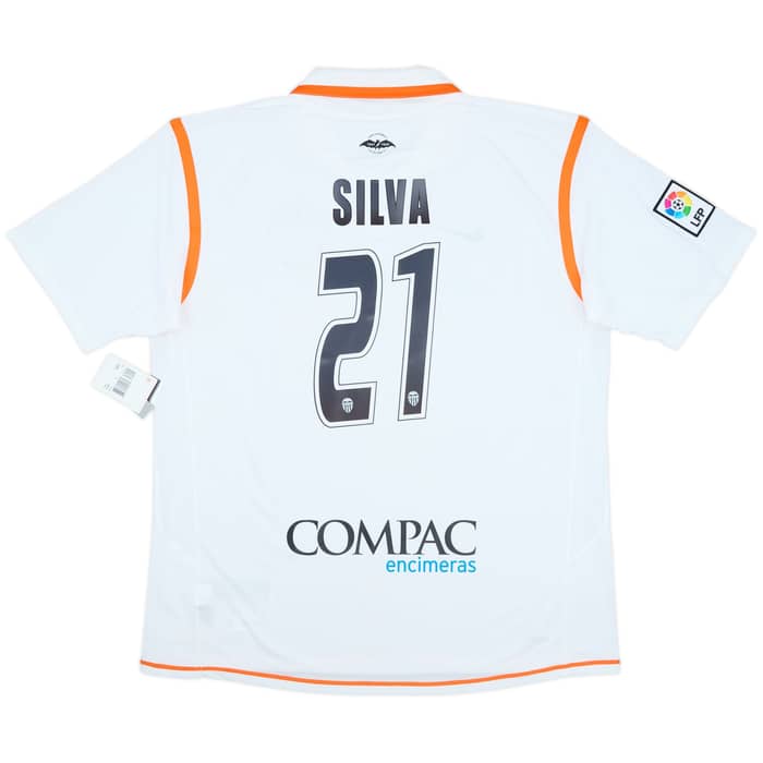 2007-08 Valencia Home Shirt Silva #21 (XXL)